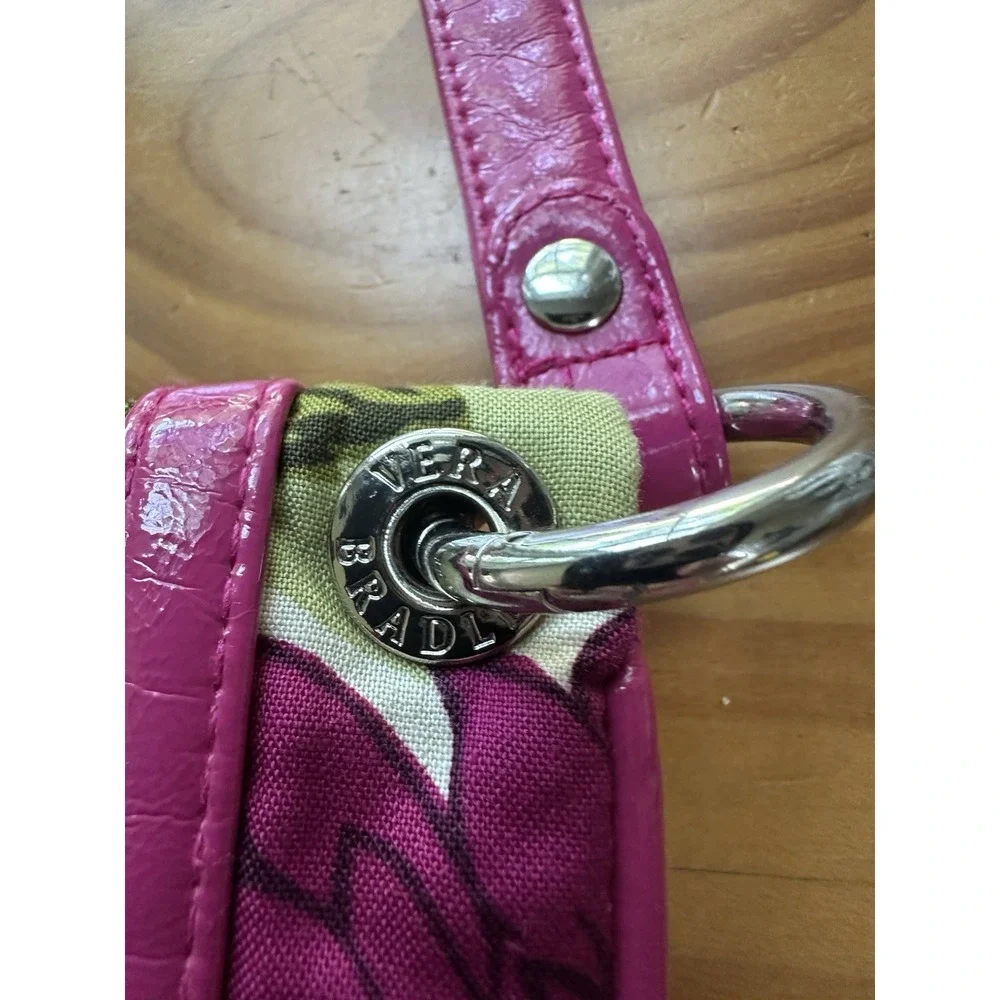 NEW Vera Bradley Flipster Small Pink Green Cross Body Bag Purse Hello Dahlia